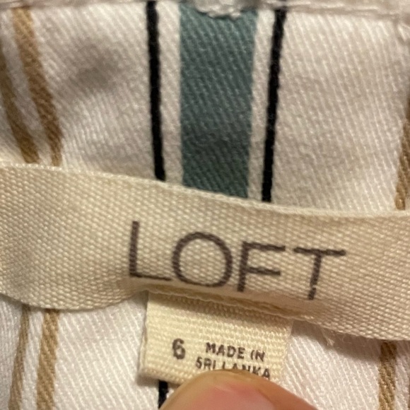 Loft Size 6 Striped Straight Leg Slacks - Picture 11 of 11